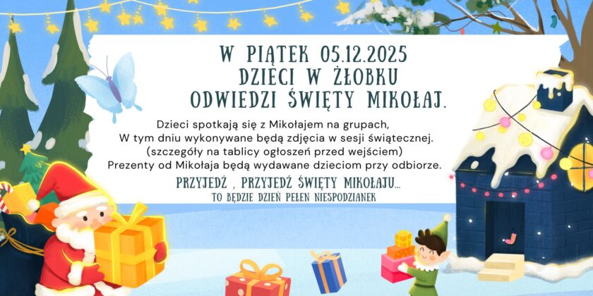 Wizyta Świętego Mikołaja w naszym żłobku :)