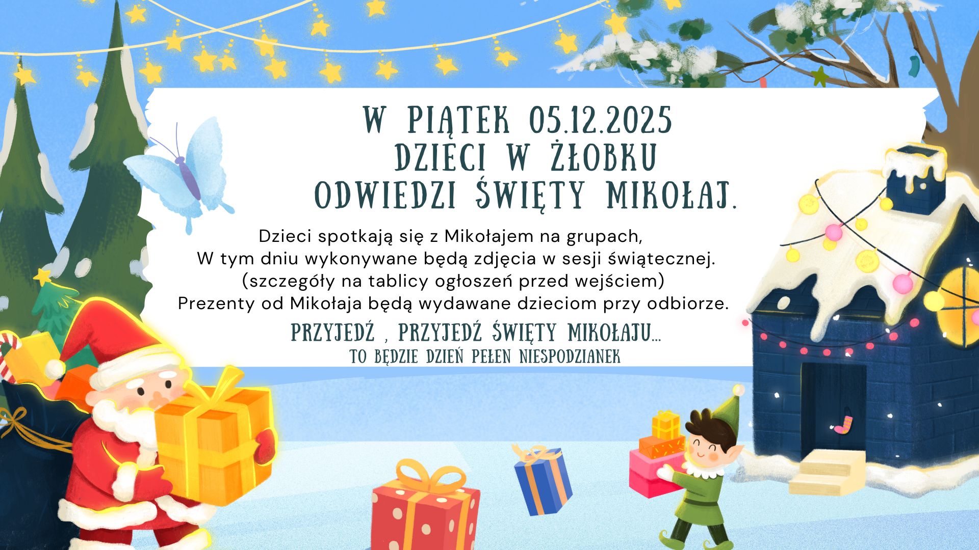 Wizyta Świętego Mikołaja w naszym żłobku :)