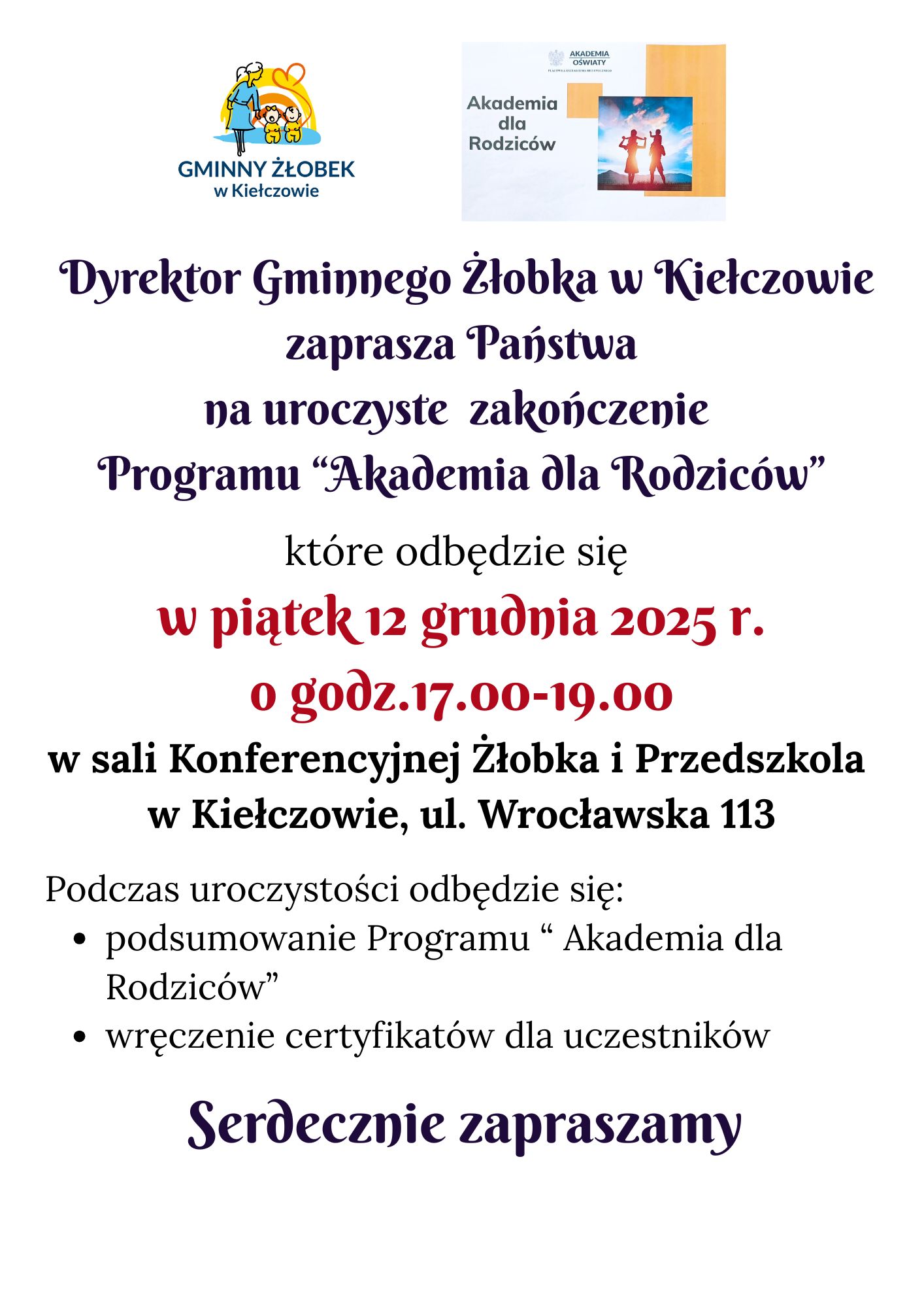 Zakończenie Programu „Akademia dla Rodziców”