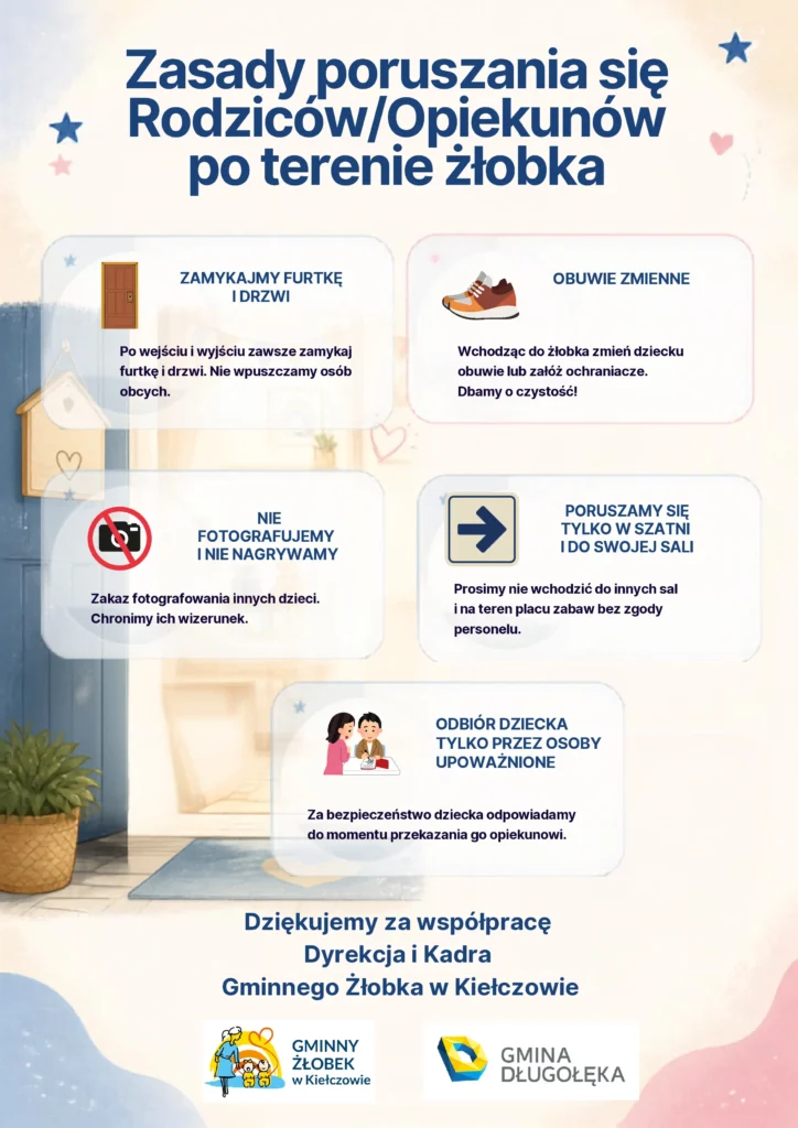 Zasady poruszania się po terenie żłobkaą